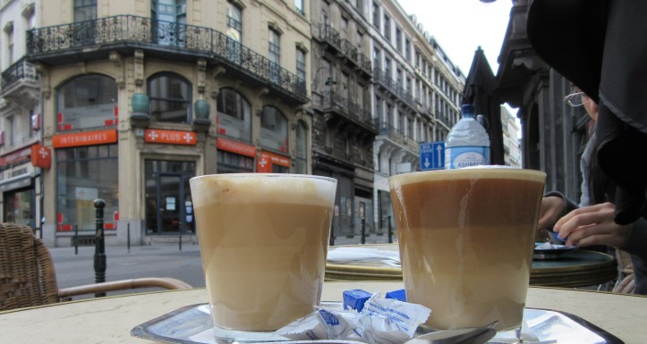 Coffee at a Cafe in Brussels, Belgium